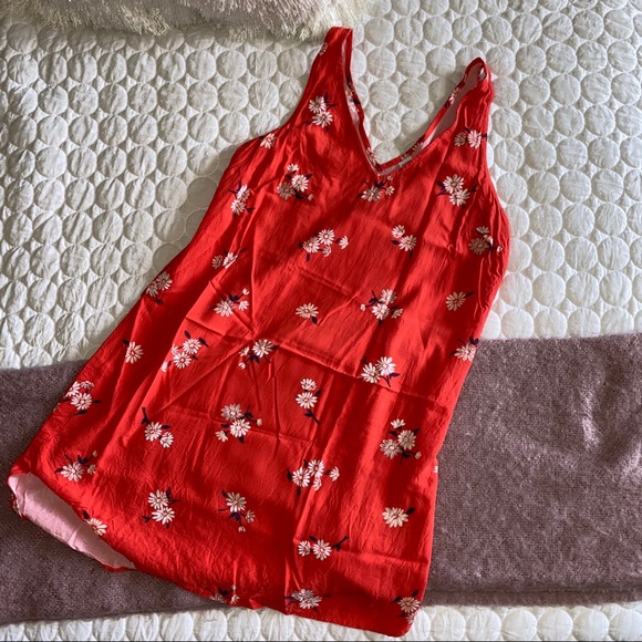 Orange old navy dress with white flowers - Picture 1 of 2
